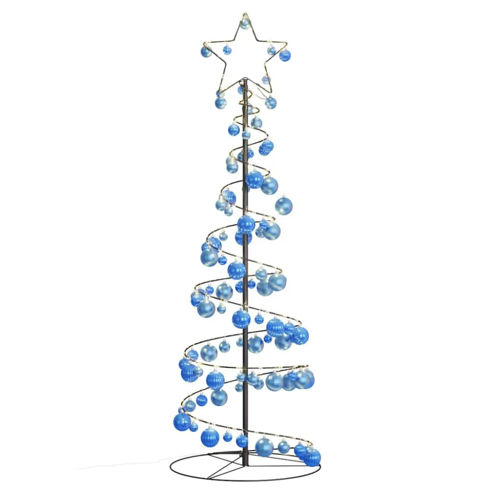 Árvore de Natal LED com Baubles 100 LEDs Branco Abrasador 150 cm