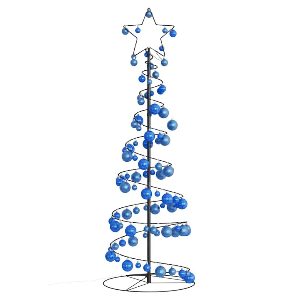 Árvore de Natal LED com Baubles 100 LEDs Branco Abrasador 150 cm