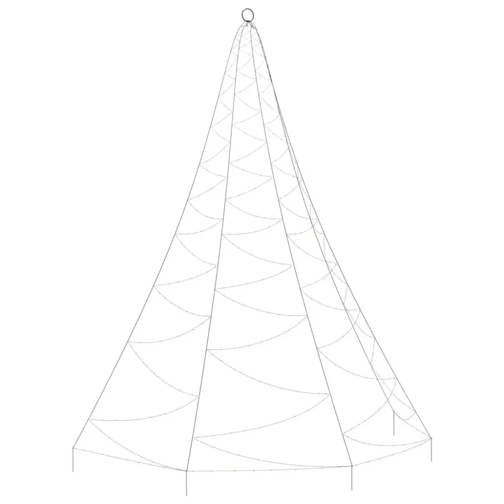 Árvore de Natal parede 260 luzes LED 3 m int/ext branco aconchegante