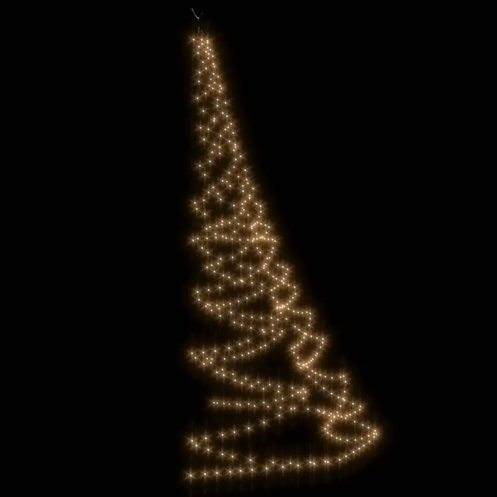 Árvore de Natal parede 260 luzes LED 3 m int/ext branco aconchegante