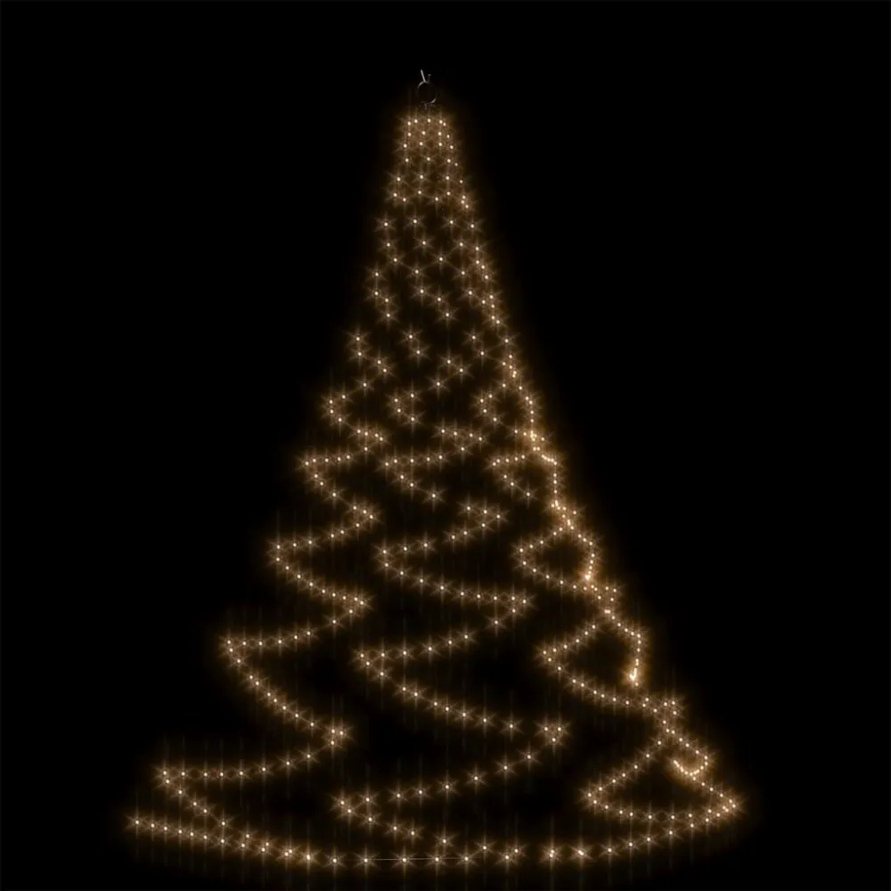 Árvore de Natal parede 260 luzes LED 3 m int/ext branco aconchegante