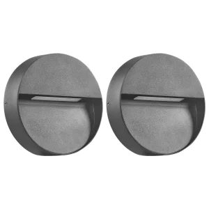 Set 2 Outdoor LED Wall Lights Onix POMPTON