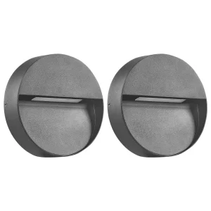 Set 2 Outdoor LED Wall Lights Onix POMPTON