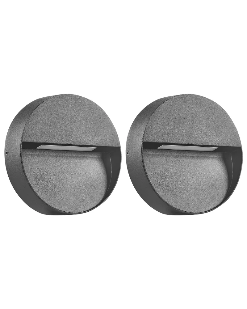 Set 2 Outdoor LED Wall Lights Onix POMPTON