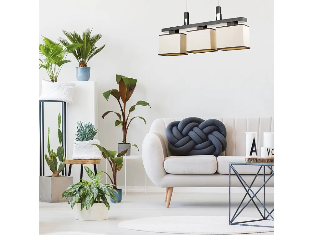 Candeeiro Suspenso Amelia, Preto, 68x70x15 cm, EPIKASA