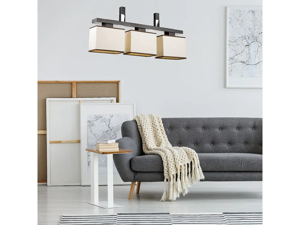 Candeeiro Suspenso Amelia, Preto, 68x70x15 cm, EPIKASA