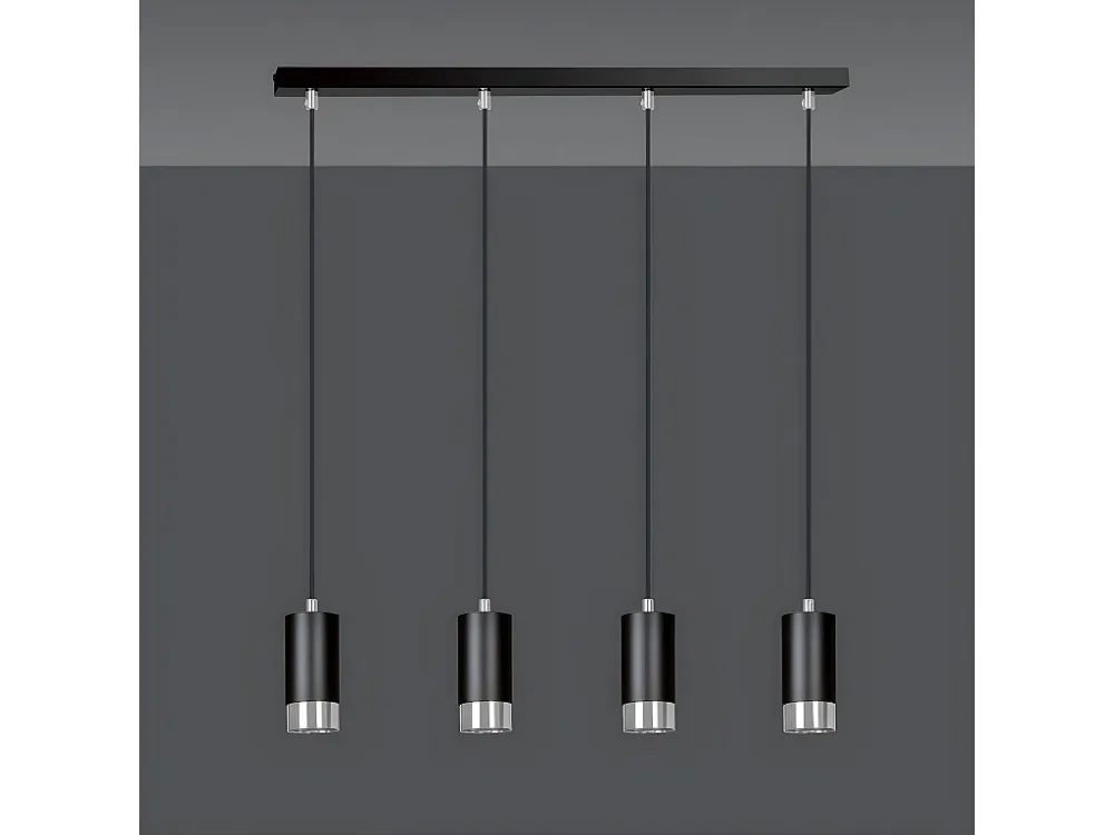 Candeeiro Suspenso Fumiko, Preto, 60x100x6 cm, EPIKASA