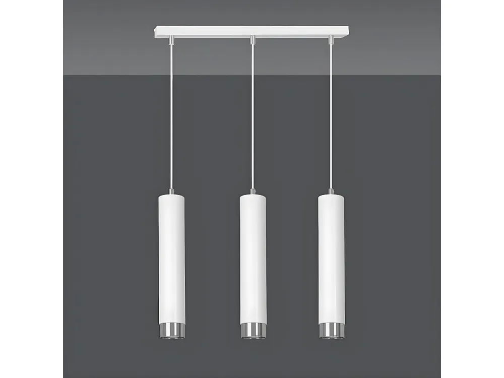 Candeeiro Suspenso Kibo, Branco, 45x100x6 cm, EPIKASA
