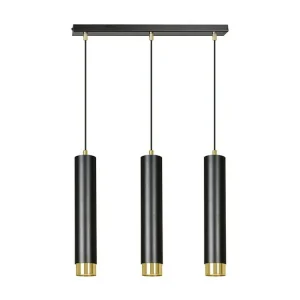 Candeeiro Suspenso Kibo, Preto, 45x100x6 cm, EPIKASA