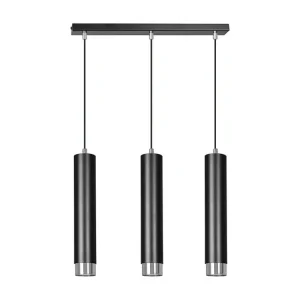 Candeeiro Suspenso Kibo, Preto, 45x100x6 cm, EPIKASA