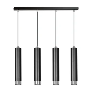 Candeeiro Suspenso Kibo, Preto, 60x100x6 cm, EPIKASA