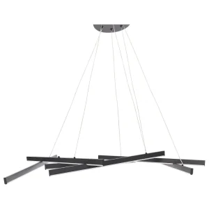 Candeeiro suspenso LED em metálico preto KANDRA