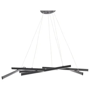 Candeeiro suspenso LED em metálico preto KANDRA