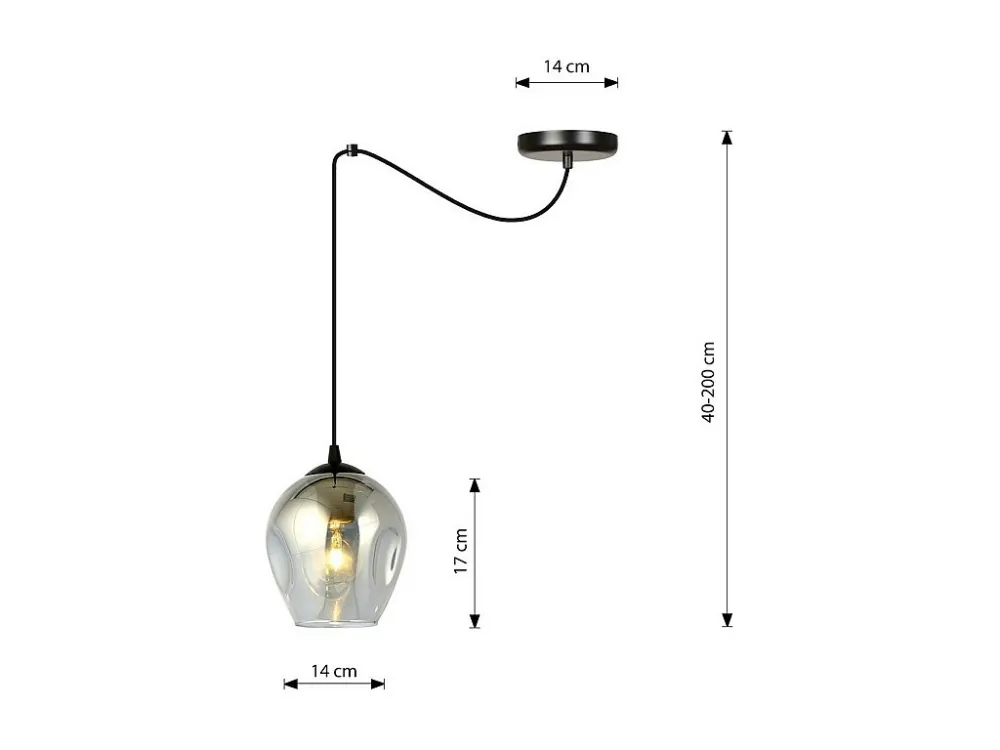 Candeeiro Suspenso Level, Cinzento, 14x200x14 cm, EPIKASA