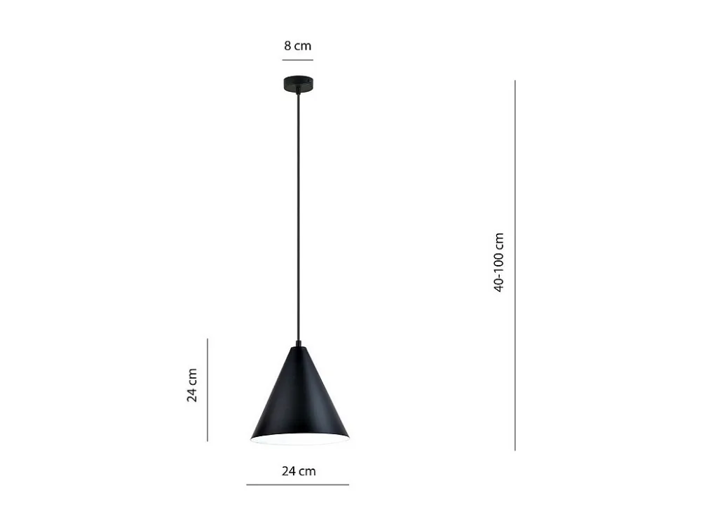Candeeiro Suspenso Rebel, Preto, 23,5x100x24 cm, EPIKASA