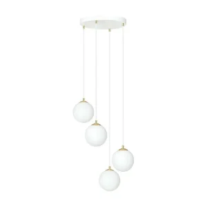 Candeeiro Suspenso Royal, Branco, 40x100x40 cm, EPIKASA