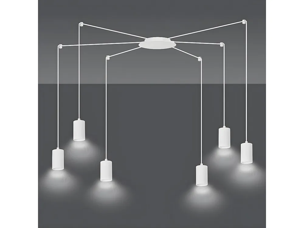 Candeeiro Suspenso Traker, Branco, 300x300x14 cm, EPIKASA