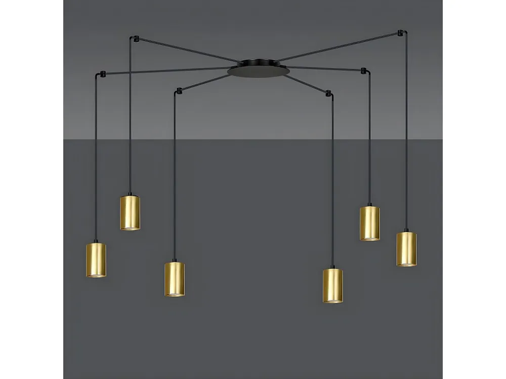 Candeeiro Suspenso Traker, Preto, 300x300x14 cm, EPIKASA
