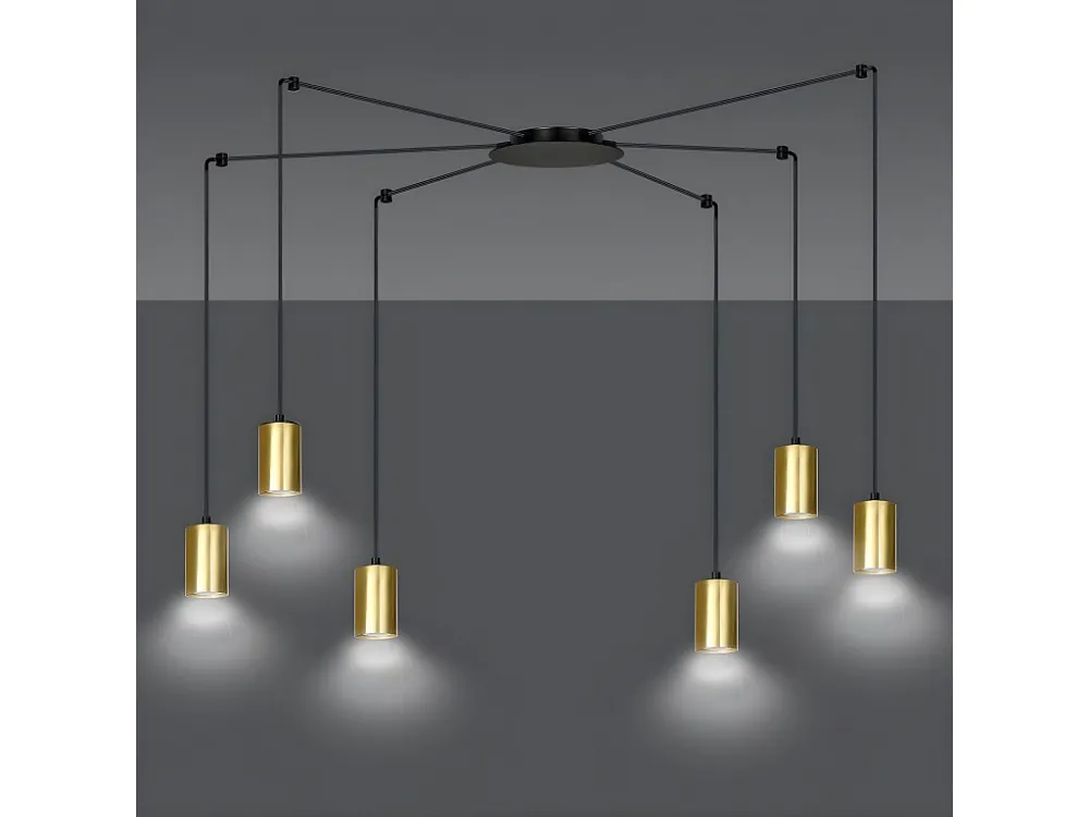 Candeeiro Suspenso Traker, Preto, 300x300x14 cm, EPIKASA