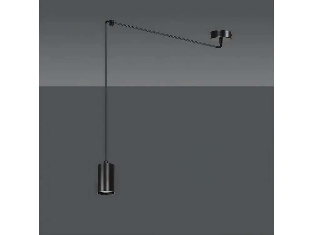 Candeeiro Suspenso Traker, Preto, 300x300x8 cm, EPIKASA