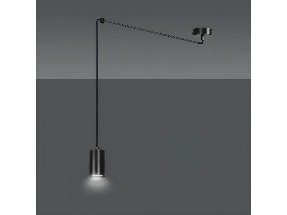 Candeeiro Suspenso Traker, Preto, 300x300x8 cm, EPIKASA