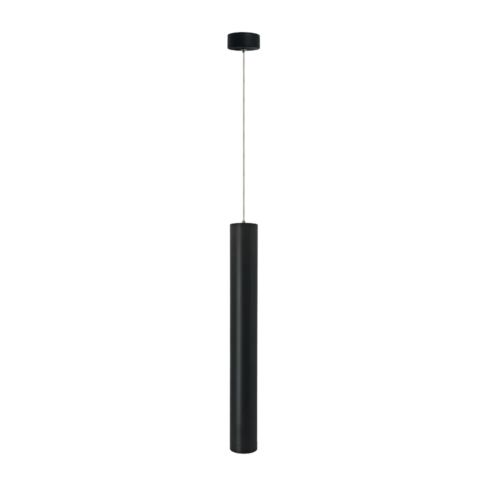Candeeiro de Suspensão Tubular Preto P/ Gu10 Pequeno IP20 LED7