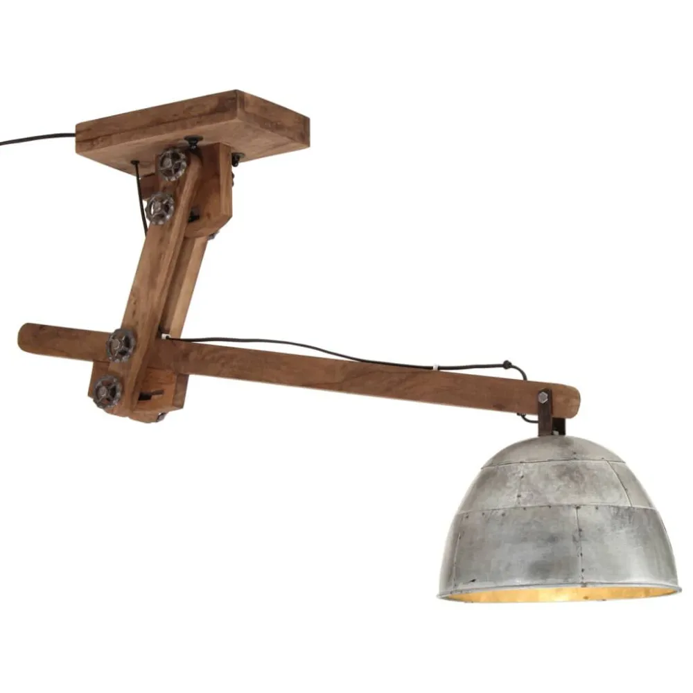 Candeeiro de teto 25 W 105x30x65-108 cm E27 prateado veterano