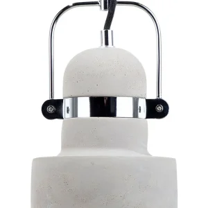 Candeeiro de teto em betão e metal cinzento evidente VERDE
