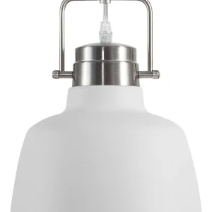 Candeeiro de teto branco e prateado NARMADA