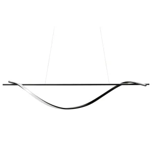 Candeeiro de teto com LED em metálico preto BODRI