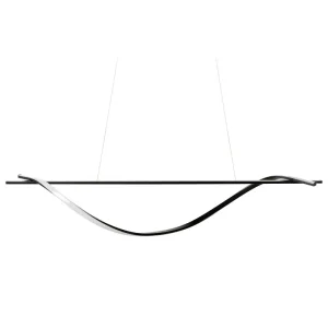 Candeeiro de teto com LED em metálico preto BODRI