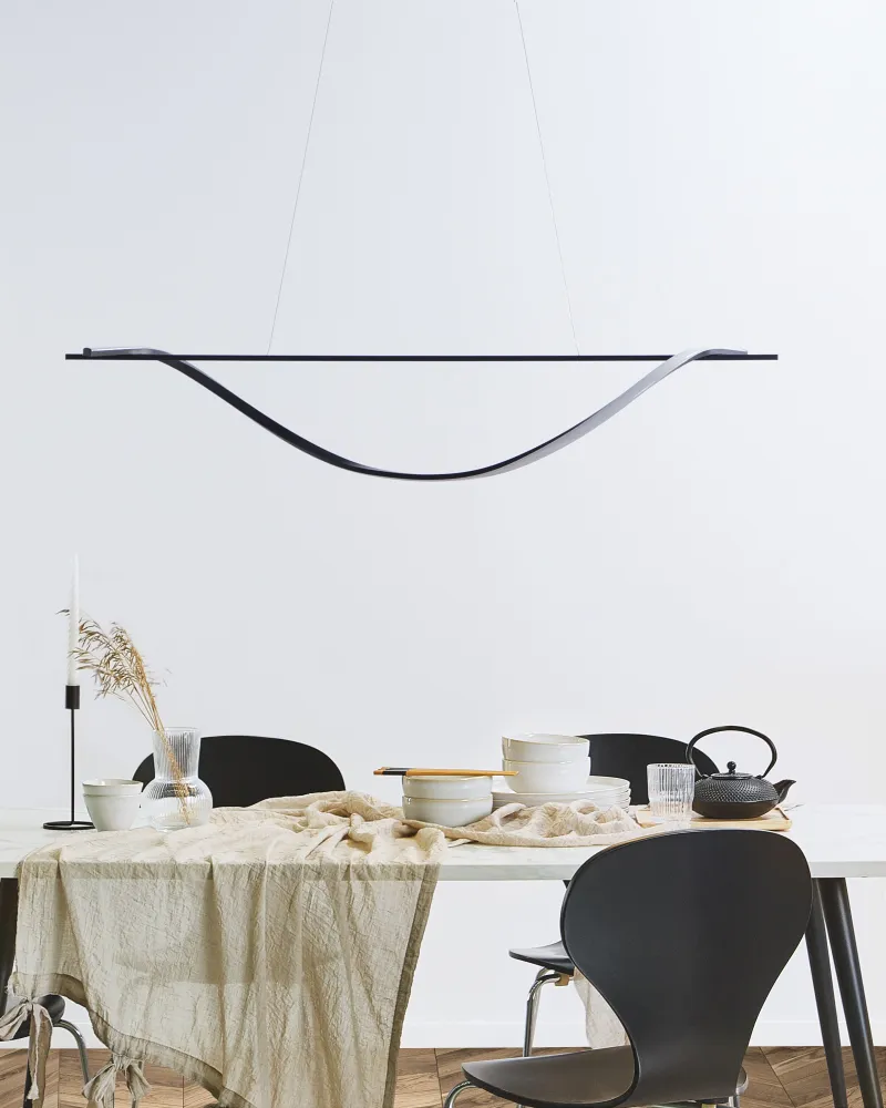 Candeeiro de teto com LED em metálico preto BODRI