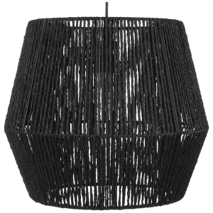 Candeeiro de teto em corda de papel preto GWERU