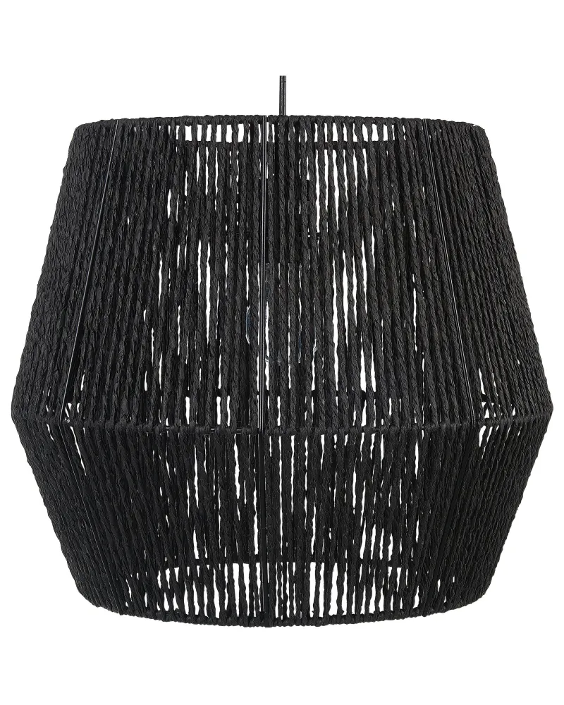 Candeeiro de teto em corda de papel preto GWERU