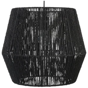 Candeeiro de teto em corda de papel preto GWERU