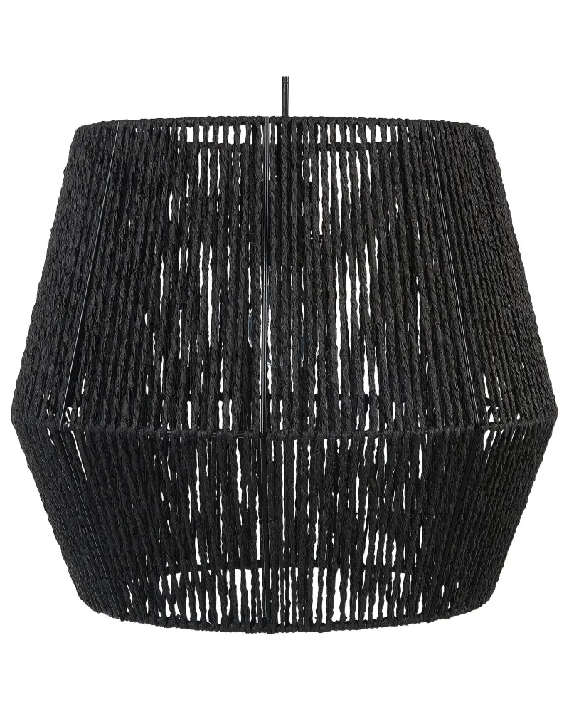 Candeeiro de teto em corda de papel preto GWERU