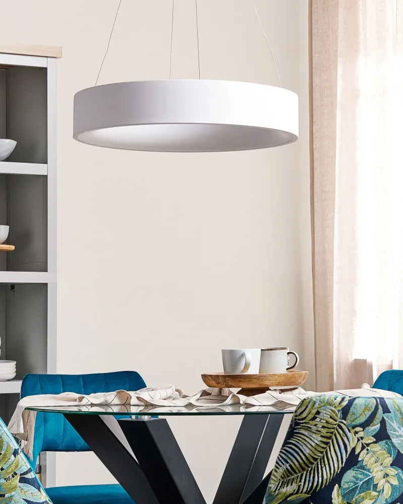 Candeeiro de teto LED em metálico branco LENYA