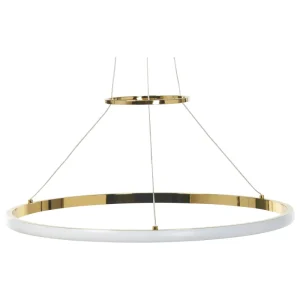 Candeeiro de teto LED em metálico dourado TANO