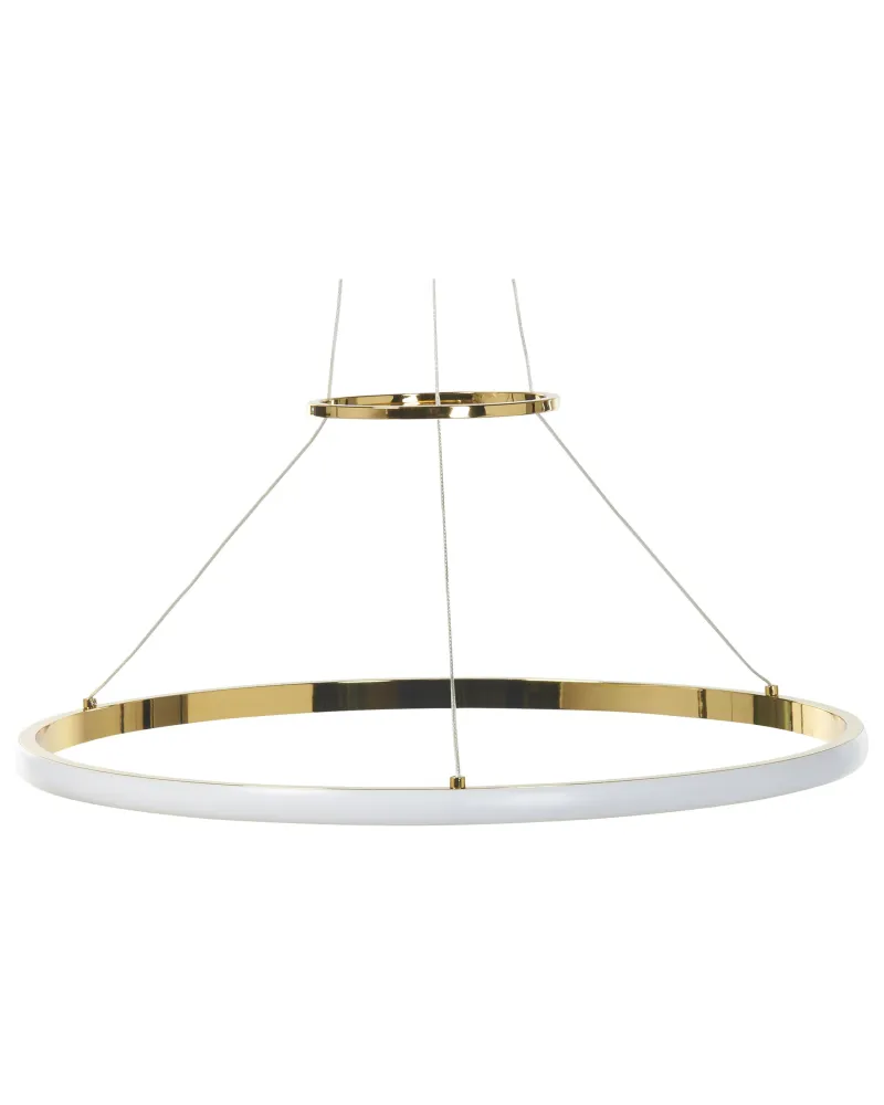 Candeeiro de teto LED em metálico dourado TANO