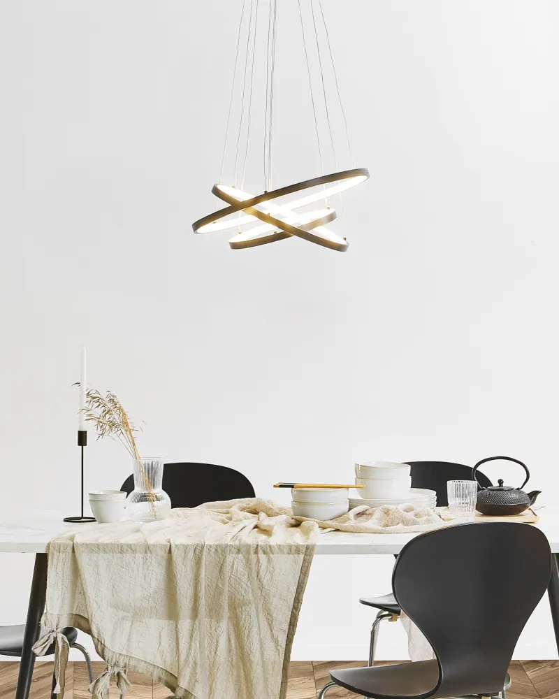 Candeeiro de teto LED em metálico preto ATREK