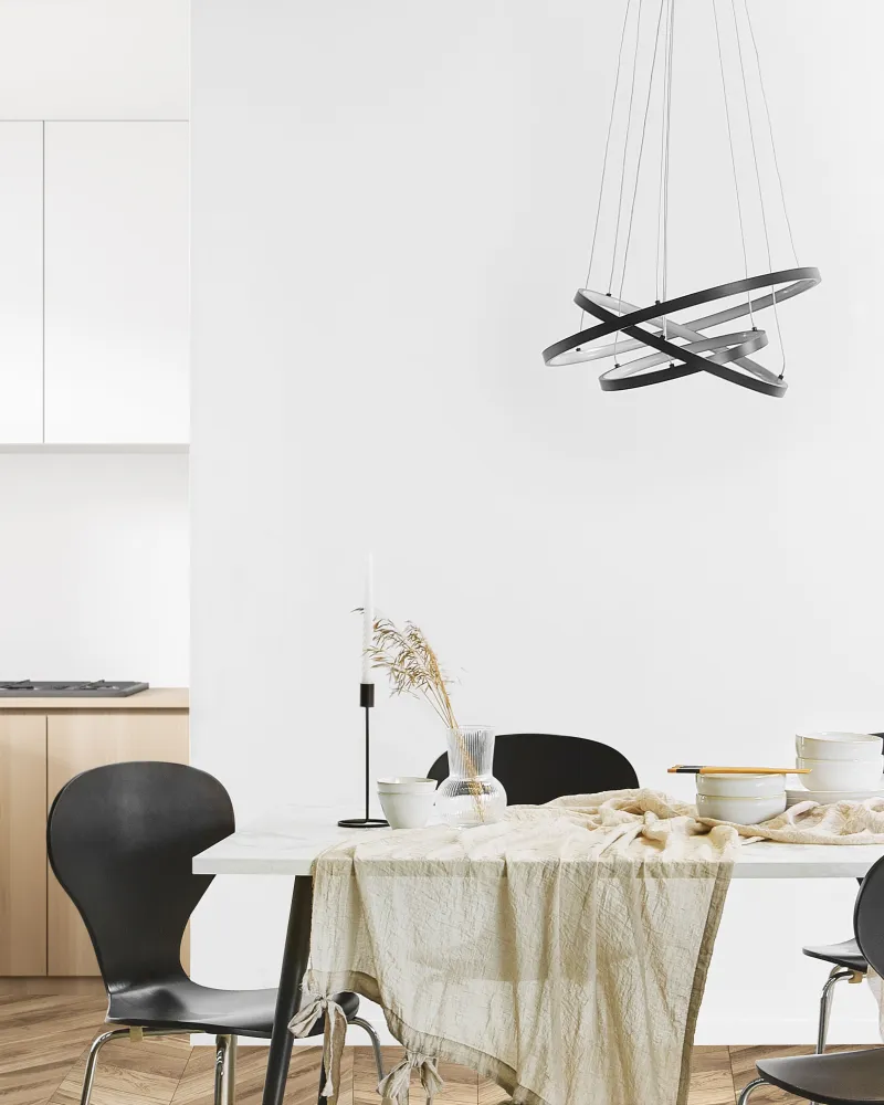 Candeeiro de teto LED em metálico preto ATREK