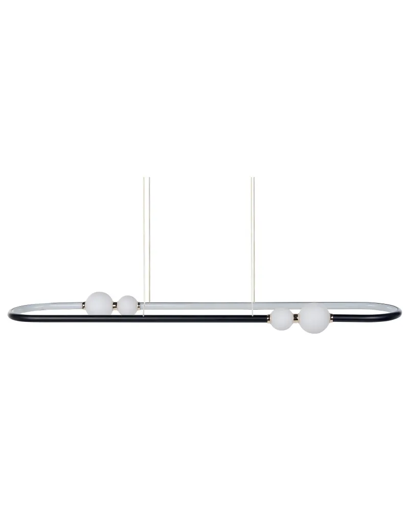 Candeeiro de teto LED em metálico preto FEALE