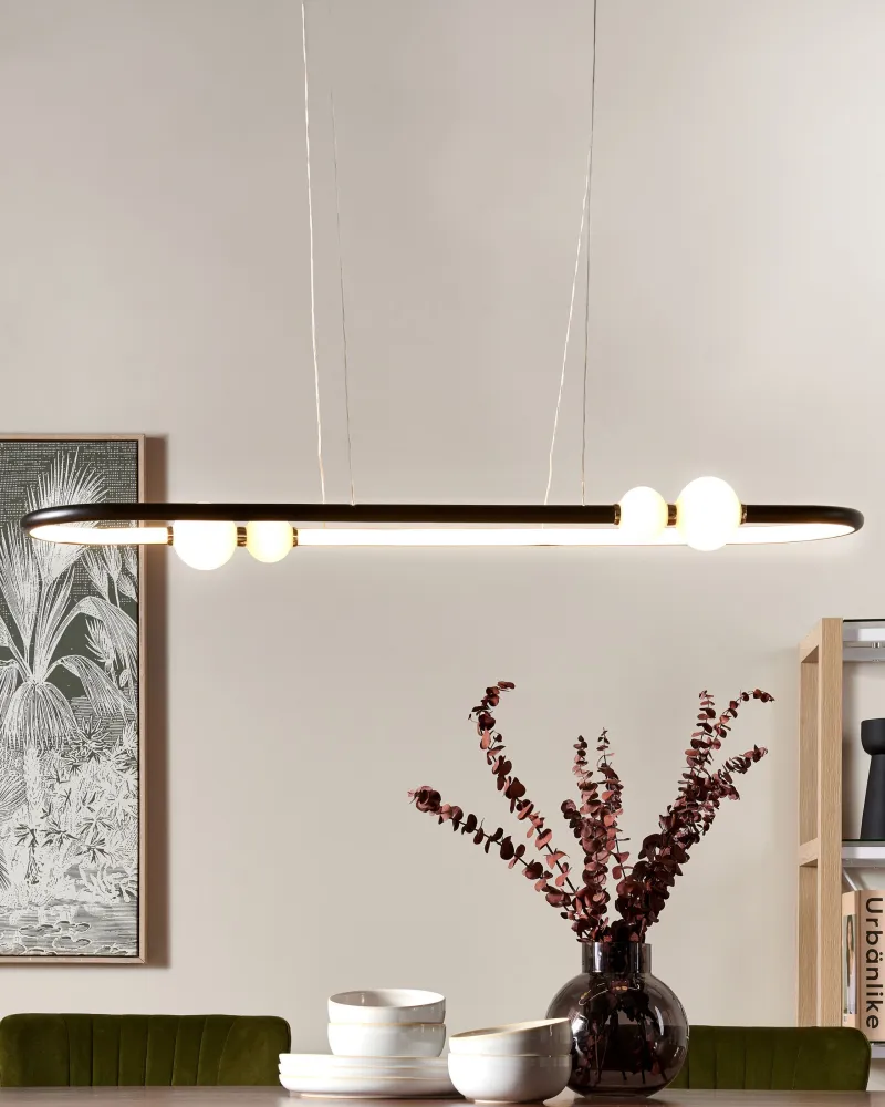 Candeeiro de teto LED em metálico preto FEALE
