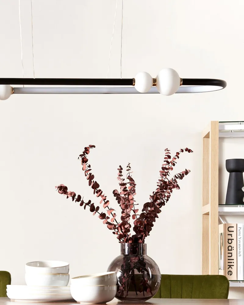 Candeeiro de teto LED em metálico preto FEALE