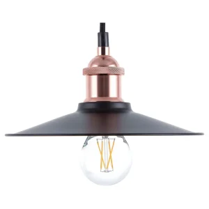 Candeeiro de teto em metálico preto e cor de cobre SWIFT S
