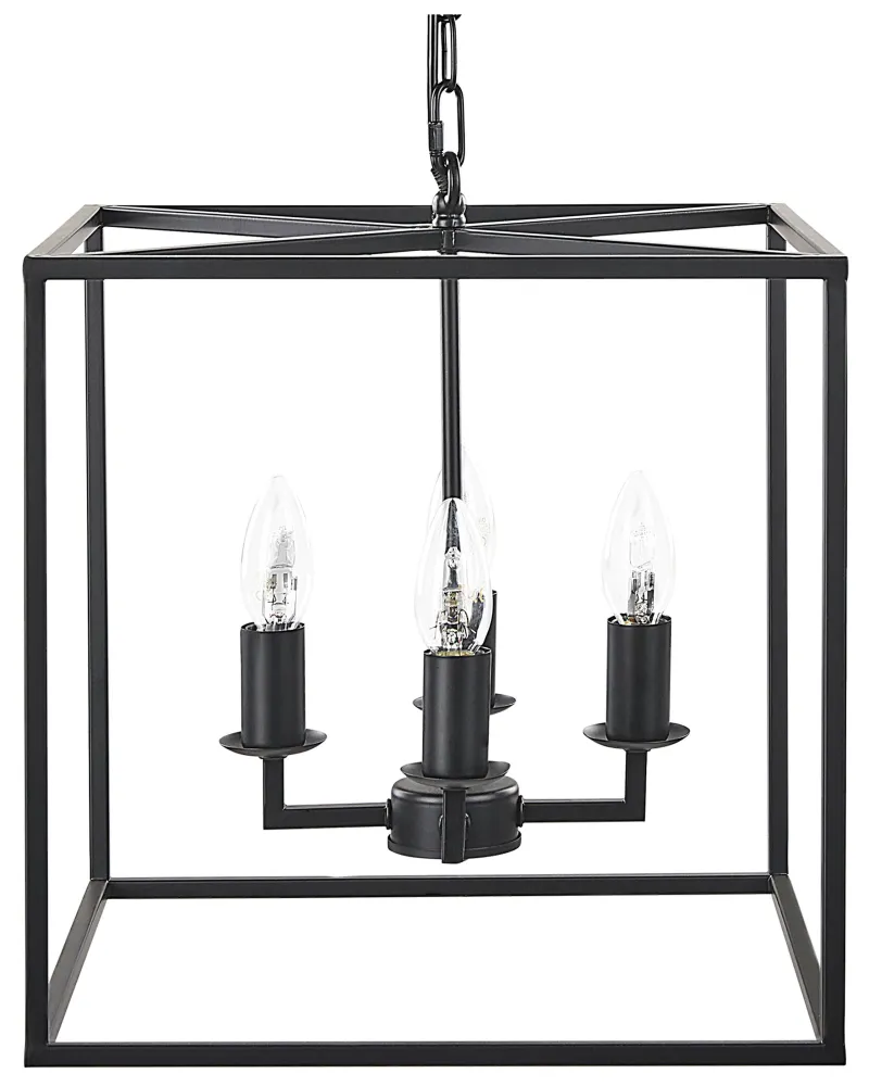 Candeeiro de teto em metálico preto WANCHET