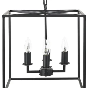 Candeeiro de teto em metálico preto WANCHET