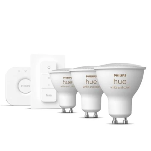 Lâmpada Conectado Philips Hue WCA LED Wi-Fi 4.3W GU10 Starter Kit