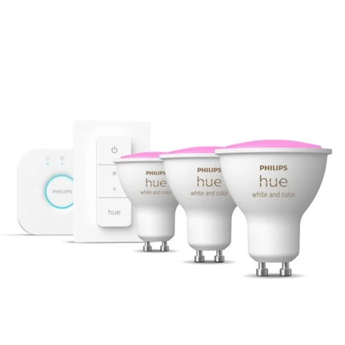 Lâmpada Conectado Philips Hue WCA LED Wi-Fi 4.3W GU10 Starter Kit