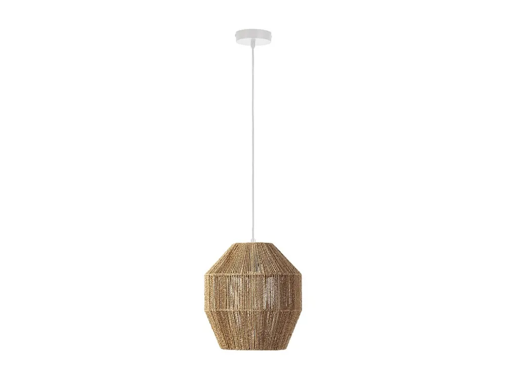 Luminária de teto Ishi de corda trançada, diâmetro 30 cm.